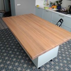 Столешница из цельноламельного ясеня для кухни 2000х800х40 мм